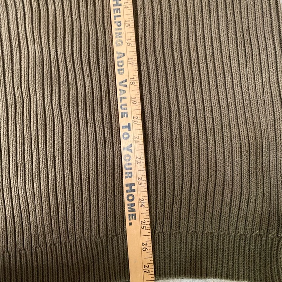 Vintage EDDIE BAUER Sweater 100% Cotton Olive Green Size Mens XL Pullover - Picture 6 of 7